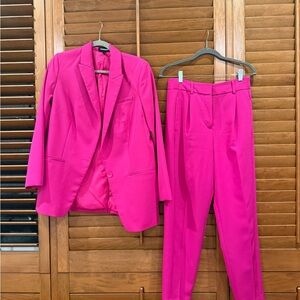 Express Vibrant Pink Women's Pantsuit